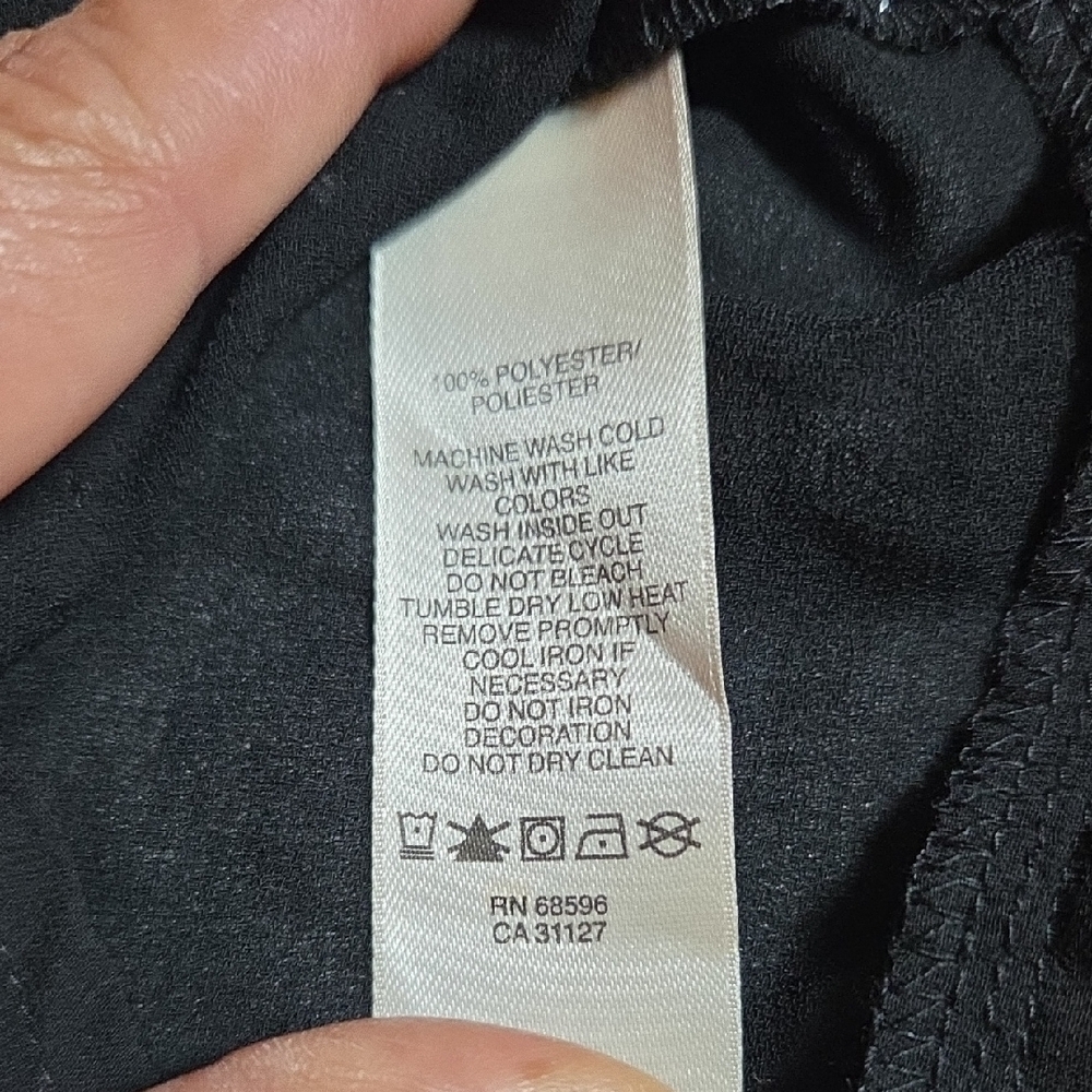 DKNY JEANS  Black Layered Blouse,ZISE L - Picture 7 of 7